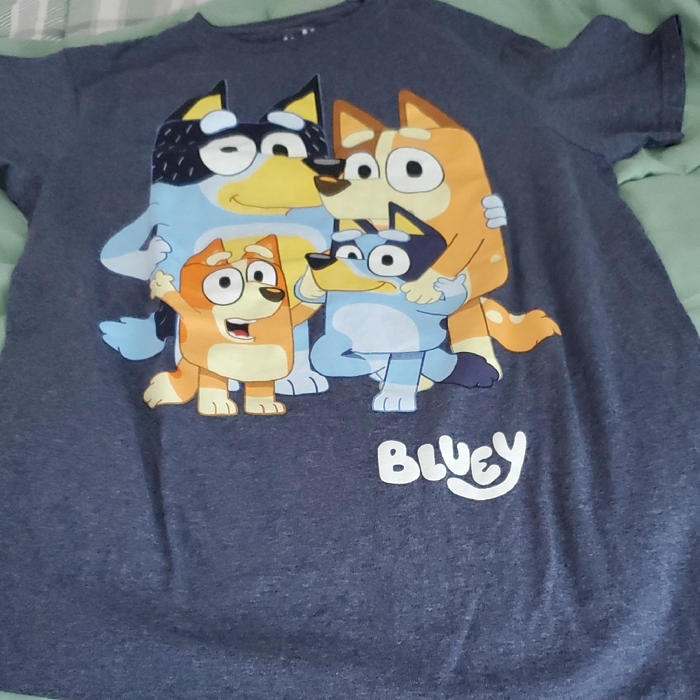 Lucy Blue Short Sleeve Tee with Cartoon Graphic